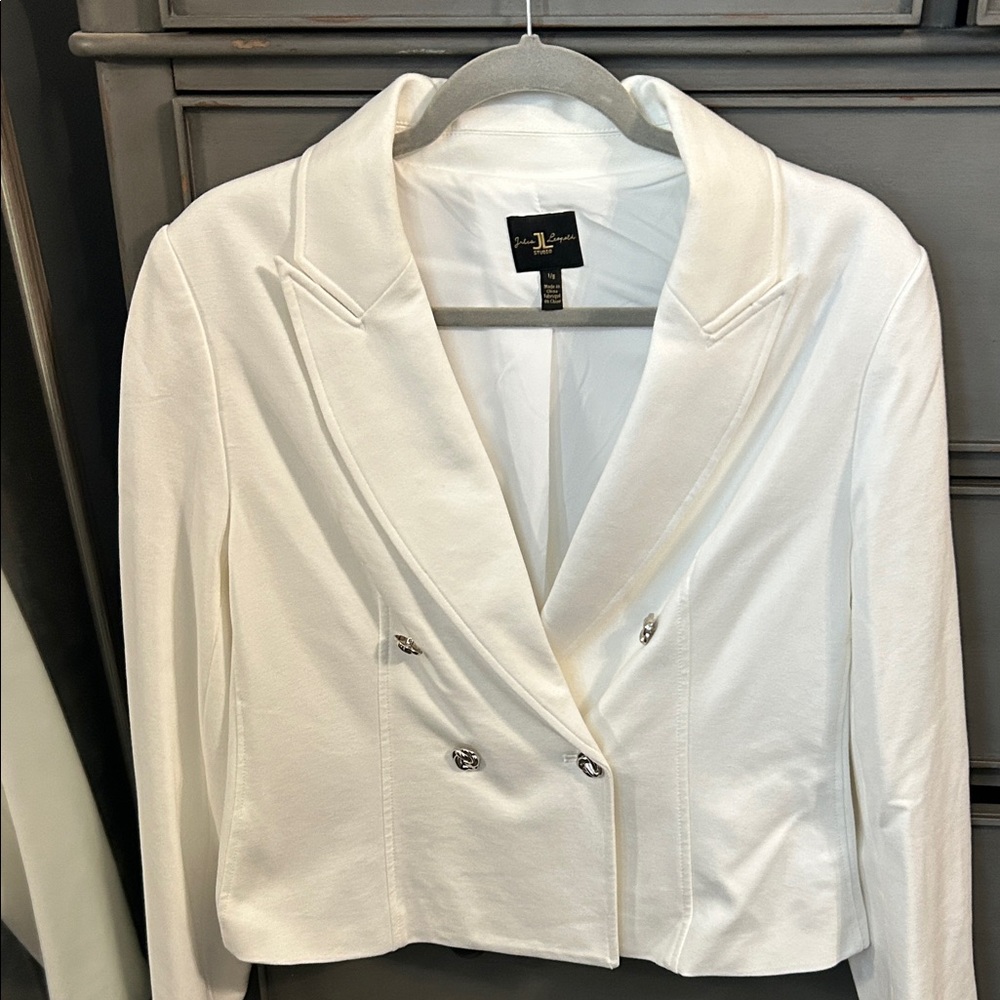 White Double-Breasted Women's Jacket